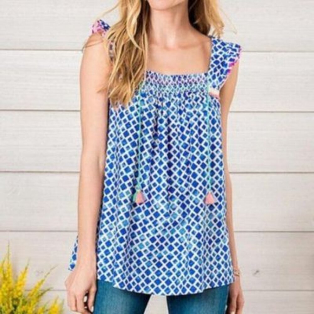 Matilda Jane Blue Wandering Waters Tunic Top